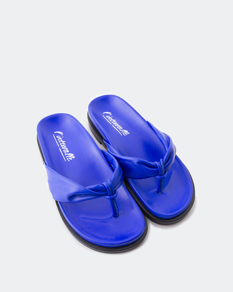 L'intervalle Aminta Royal Bleu Cuir Bleu