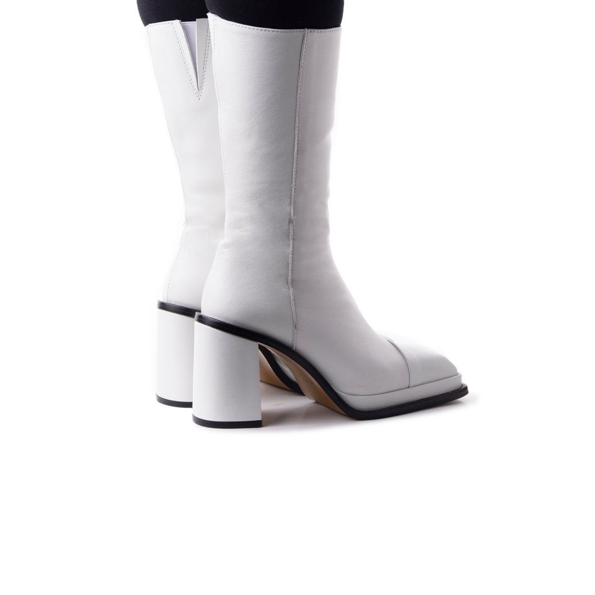 L'intervalle Andover Blanc Cuir Blanc