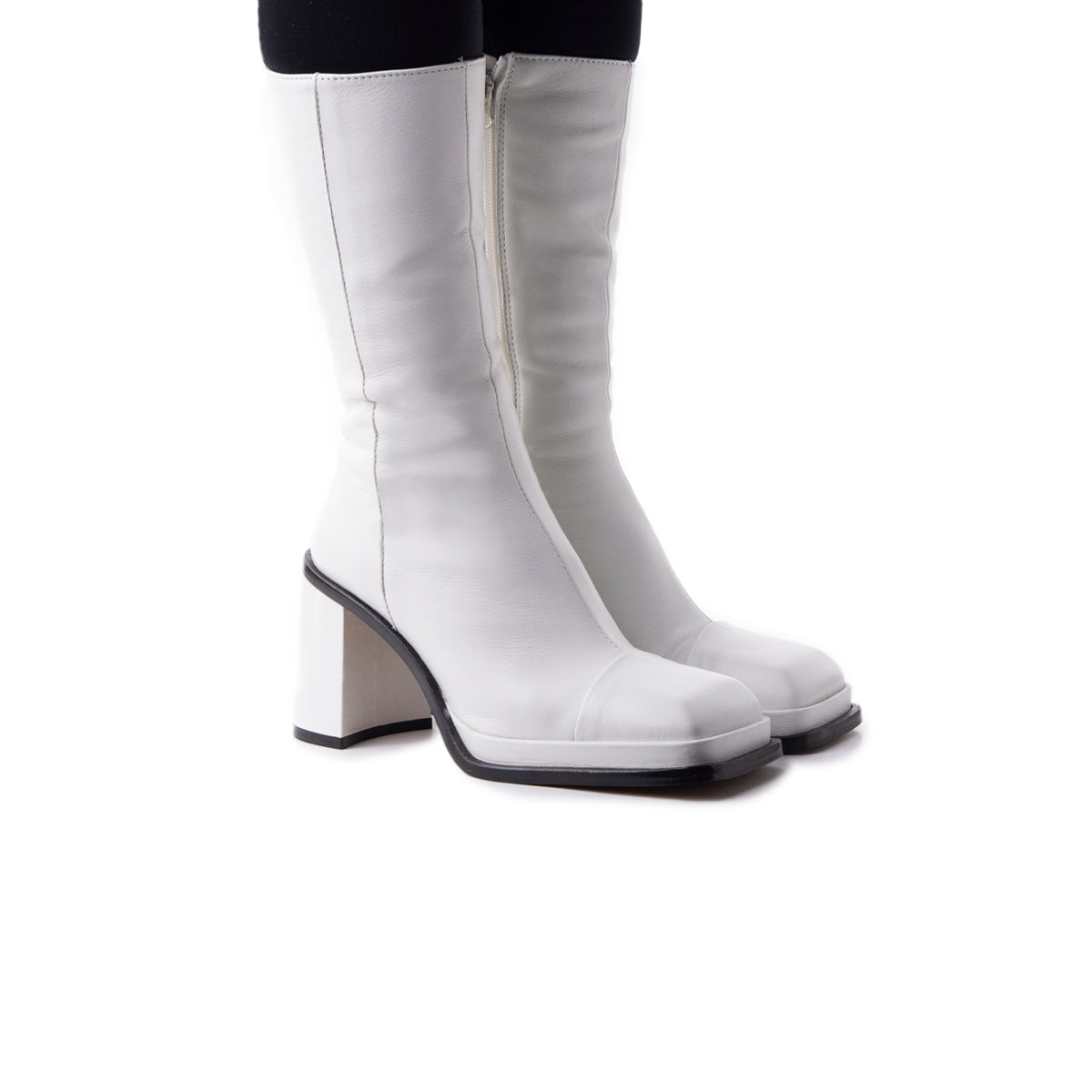 L'intervalle Andover Blanc Cuir Blanc