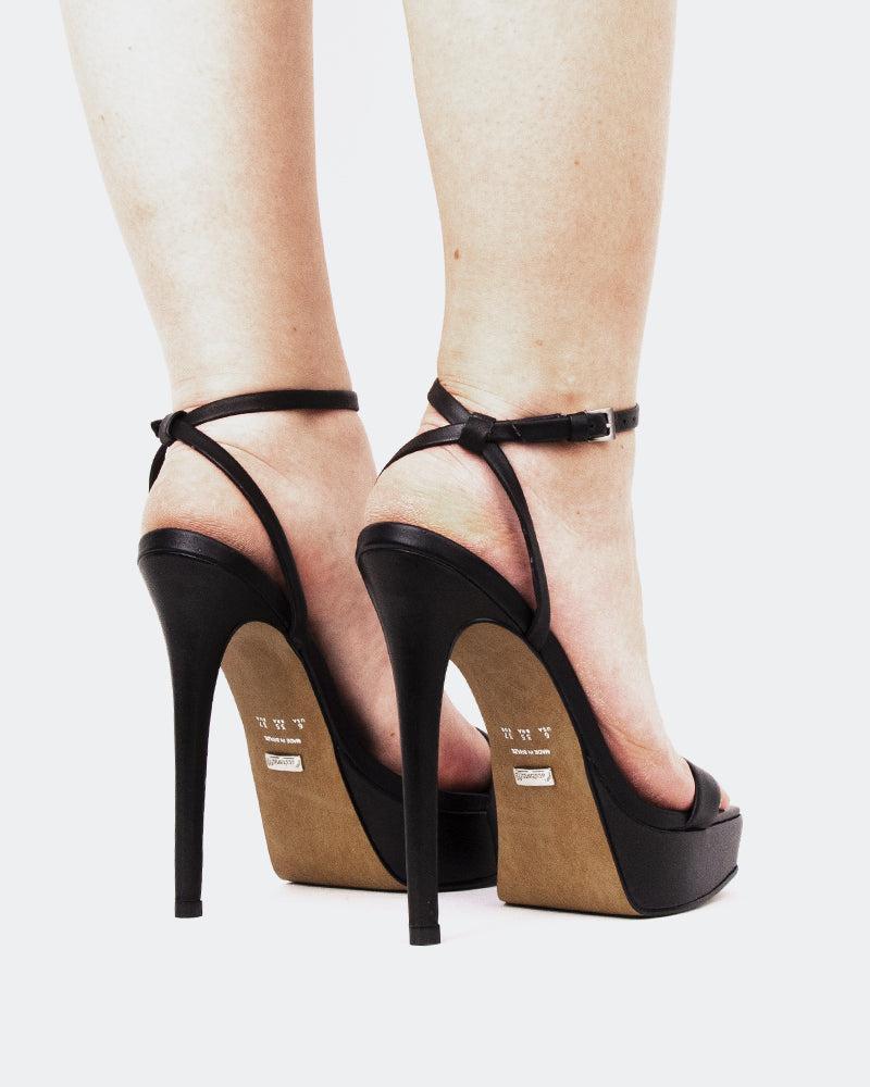 L'intervalle Anguila Noir Cuir/Cuir Noir Noir