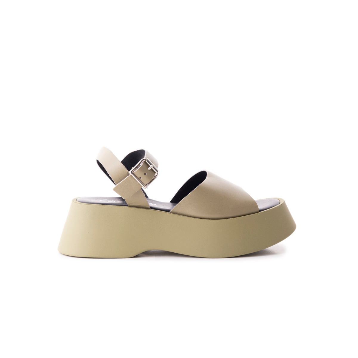 l'intervalle Aran cuir kaki Vert