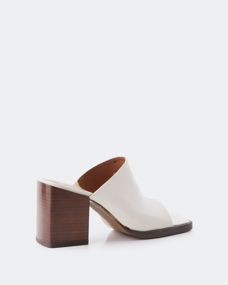 L'intervalle Arleth Blanc Cassé Cuir Blanc