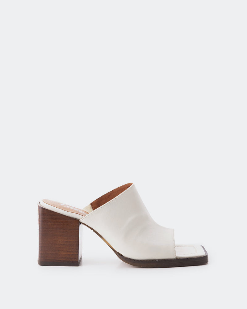 l'intervalle Arleth Blanc Cassé Cuir Blanc