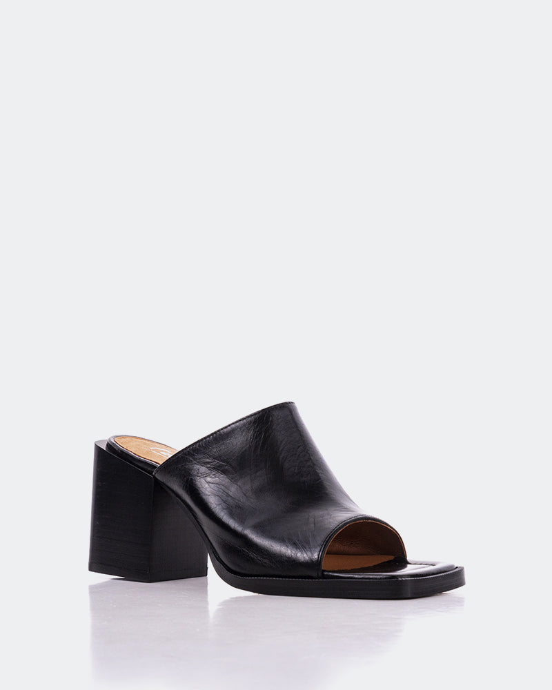 L'intervalle Arleth Noir Cuir Noir