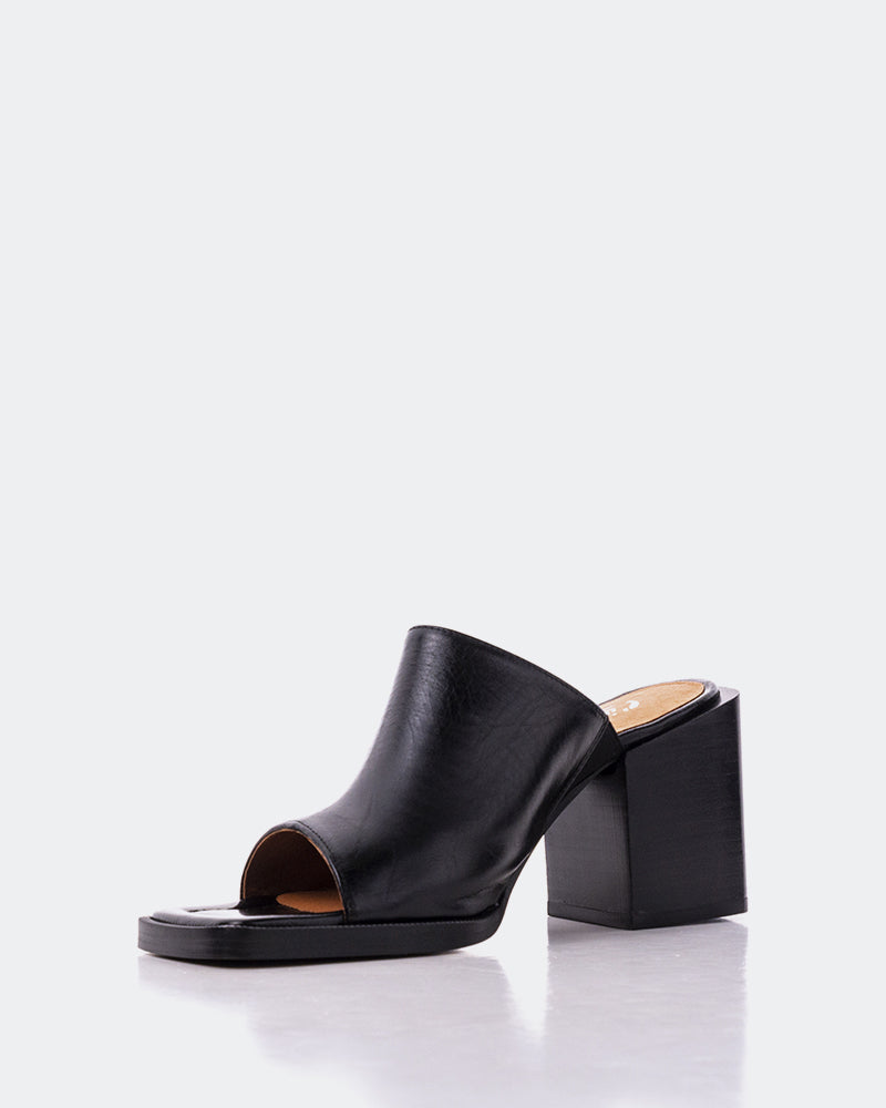 L'intervalle Arleth Noir Cuir Noir
