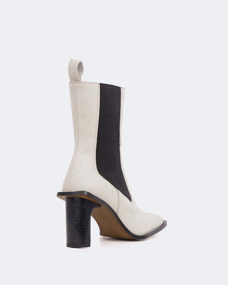 L'intervalle Arlette Blanc Cassé Cuir Blanc