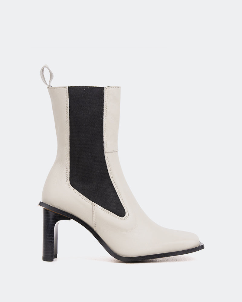 l'intervalle Arlette Blanc Cassé Cuir Blanc