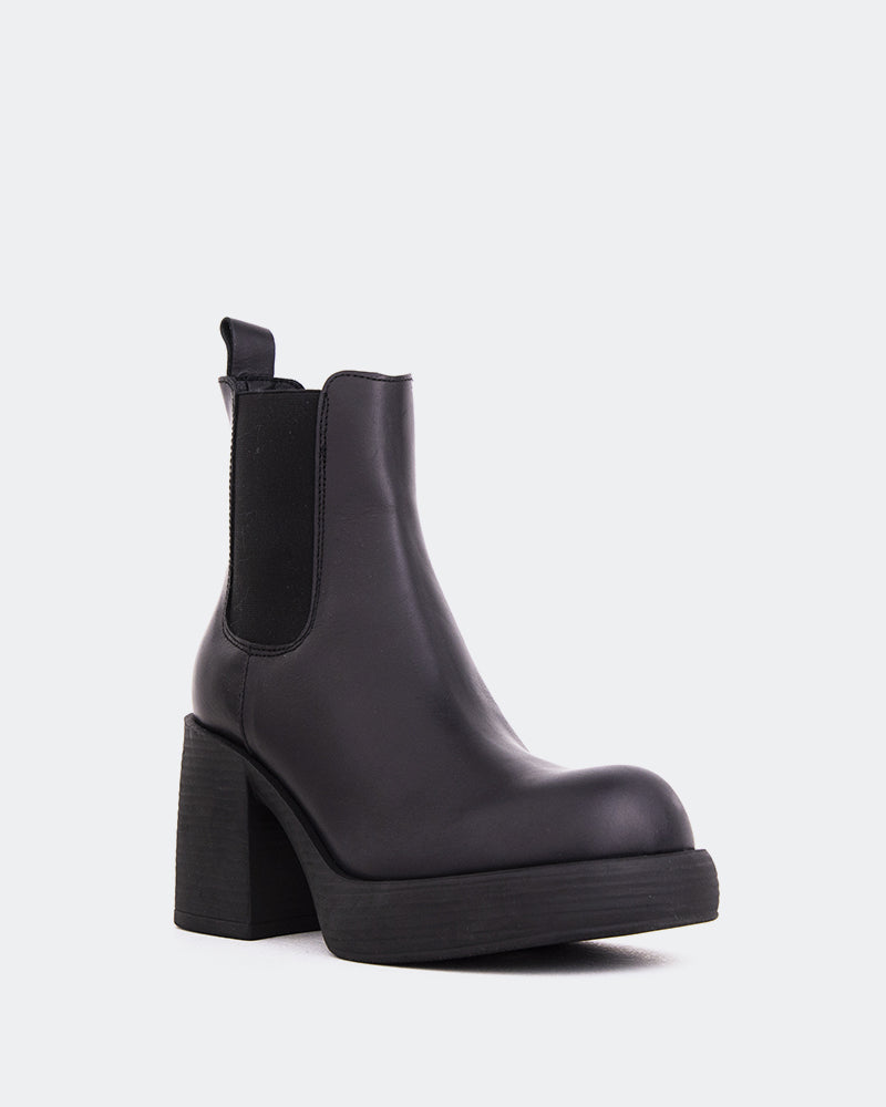 L'intervalle Arthur Noir Cuir Noir