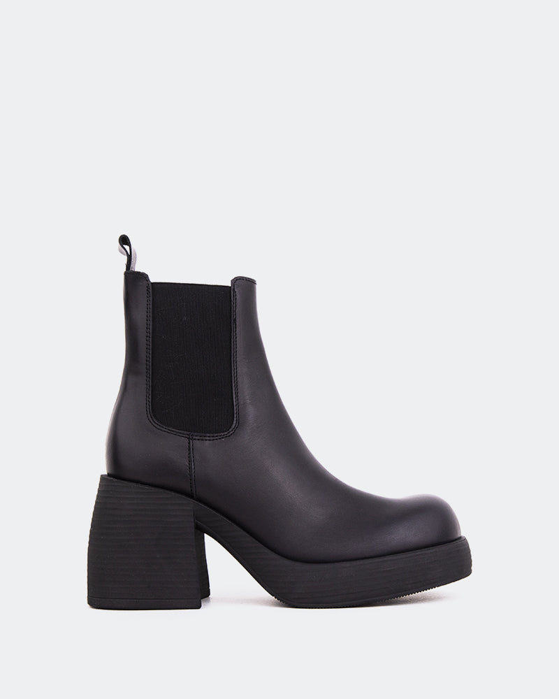 l'intervalle Arthur Noir Cuir Noir