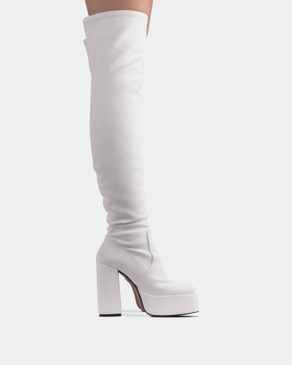 L'intervalle Azalea Blanc Étirer Blanc