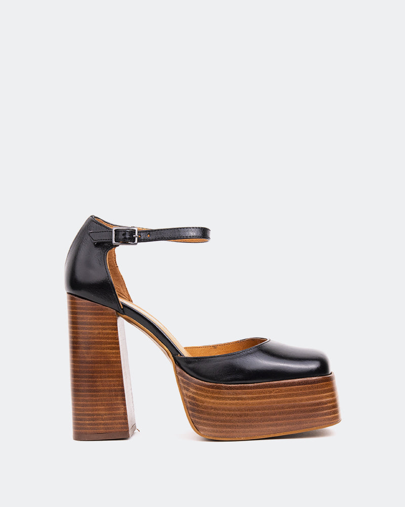 l'intervalle Azucar Noir cuir Brun Noir