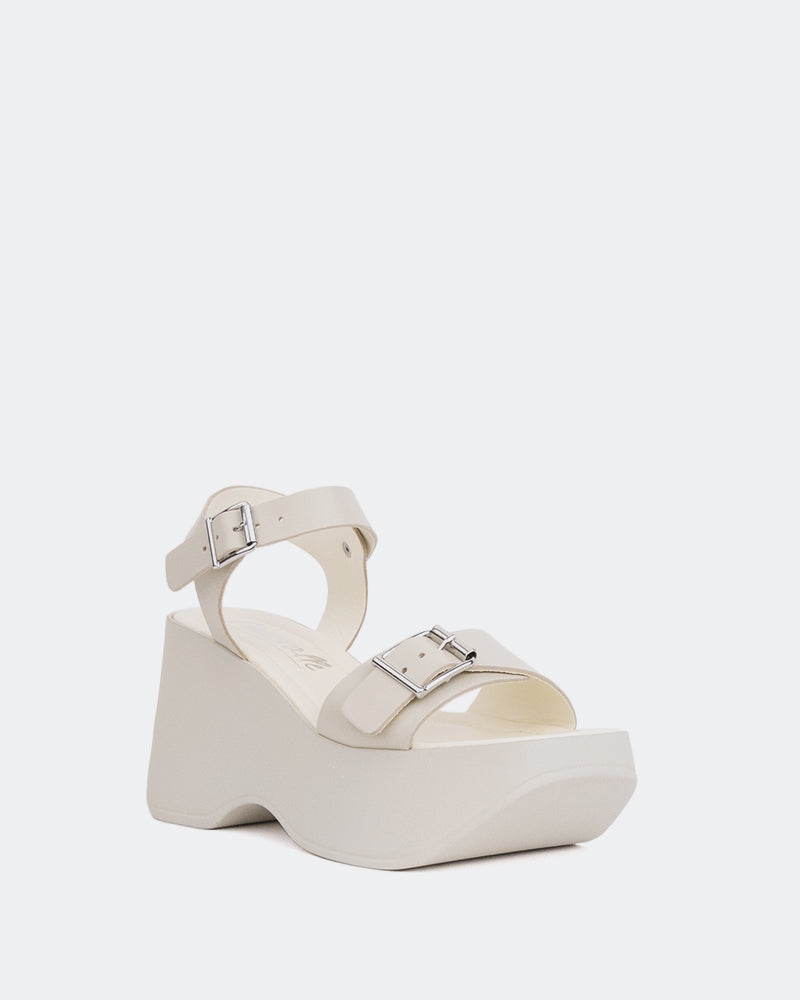 L'intervalle Banks Blanc Cassé Cuir Blanc