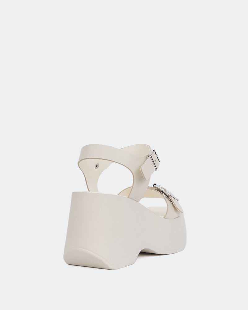 L'intervalle Banks Blanc Cassé Cuir Blanc