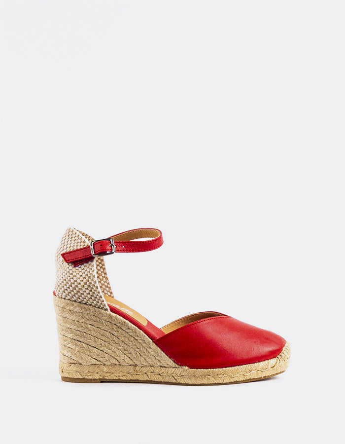 l'intervalle Beatrice Rouge Cuir Rouge