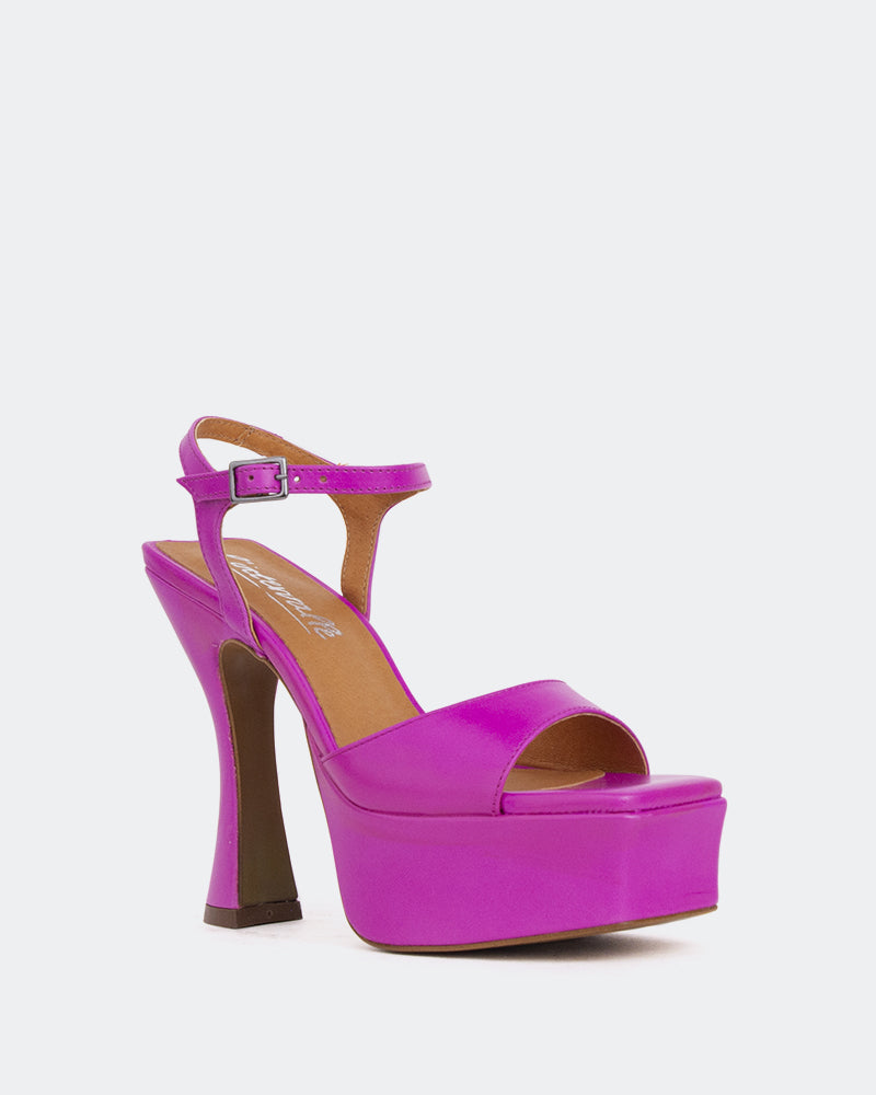 L'intervalle Betsey Mauve Cuir/Cuir Violet Mauve
