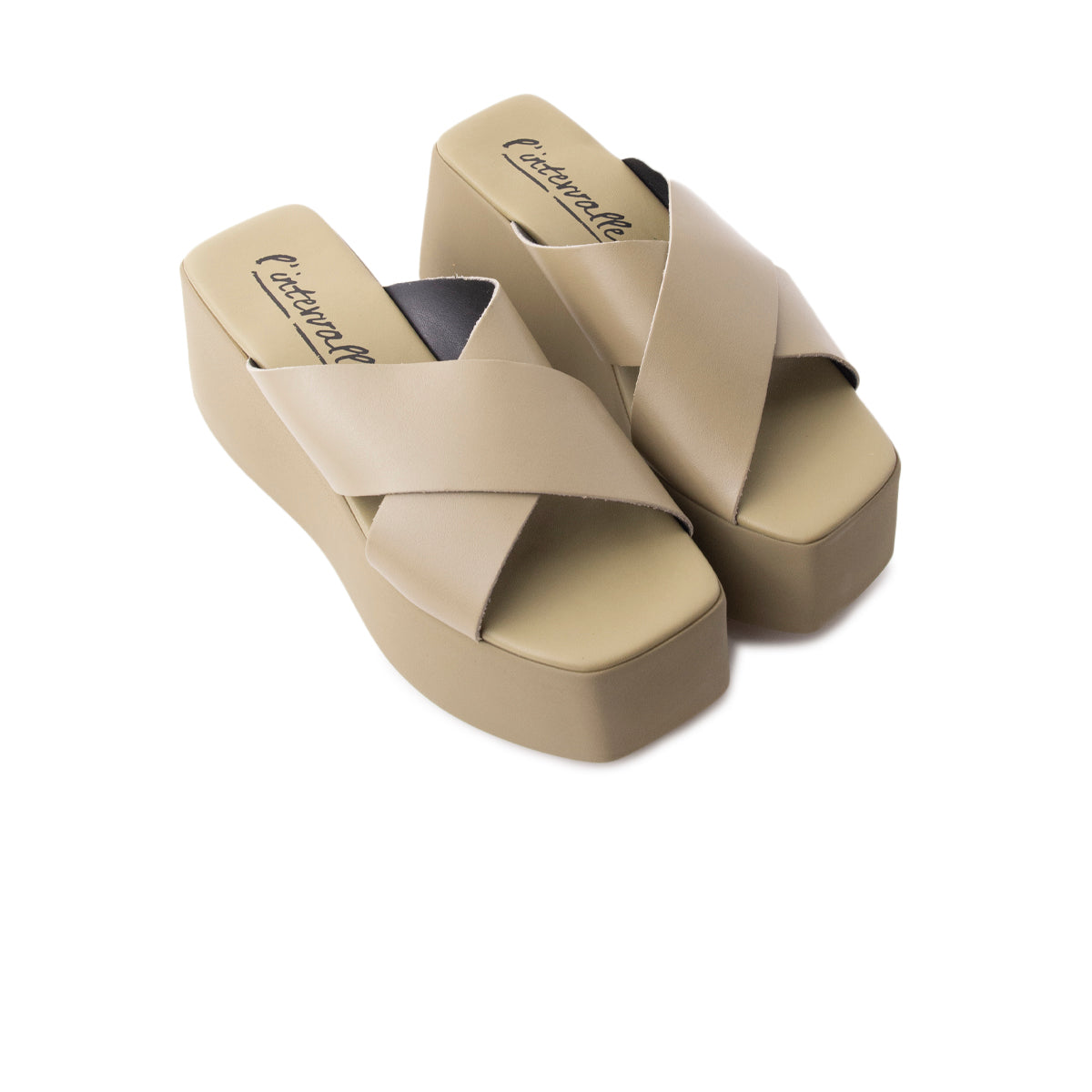 L'intervalle Boo Vert Cuir Vert