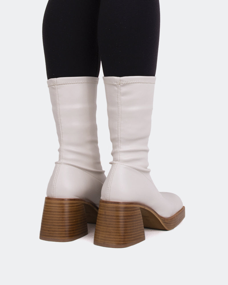 L'intervalle Bordon Blanc Cassé Stretch Blanc