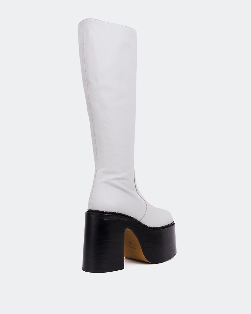 L'intervalle Bowie Blanc Cuir Blanc