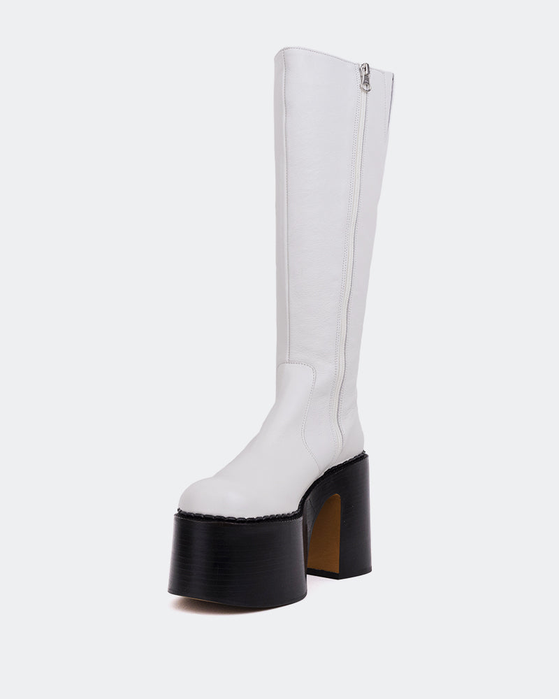 L'intervalle Bowie Blanc Cuir Blanc