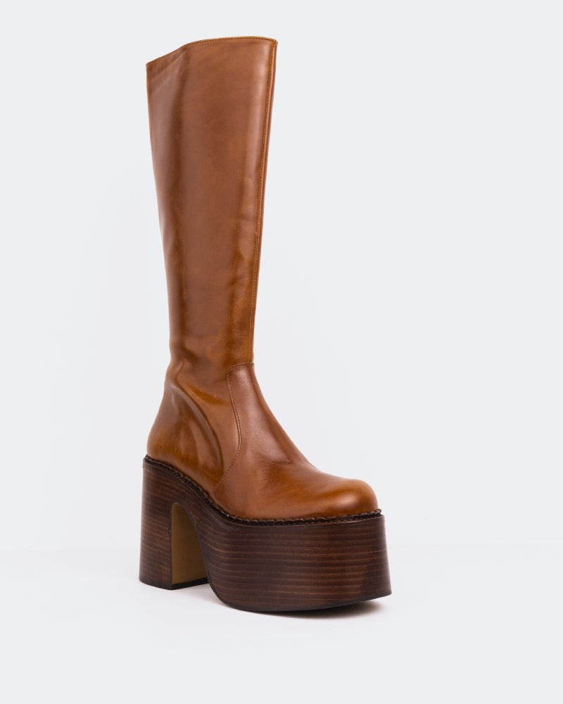 L'intervalle Bowie Cuir Cognac Brun