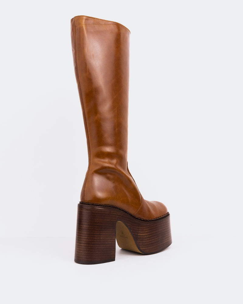 L'intervalle Bowie Cuir Cognac Brun