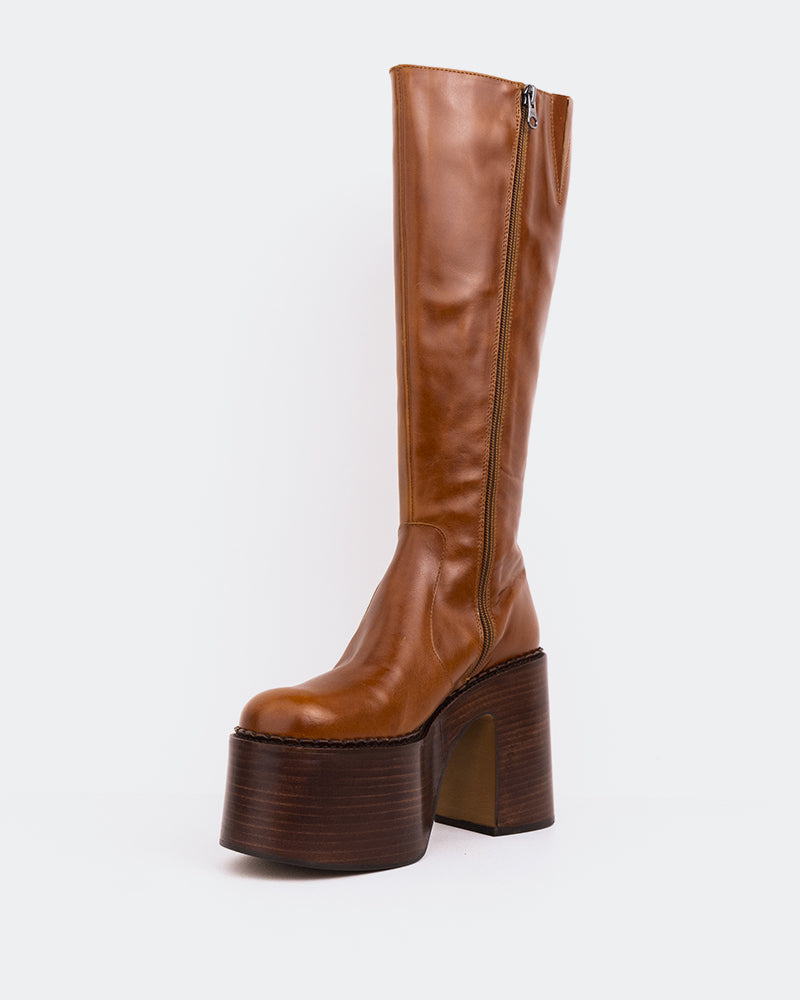 L'intervalle Bowie Cuir Cognac Brun