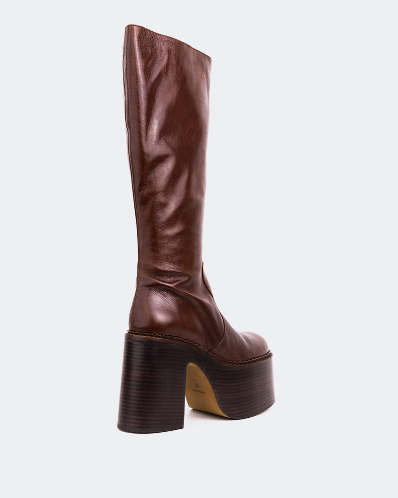 L'intervalle Bowie Cuir Marron Brun