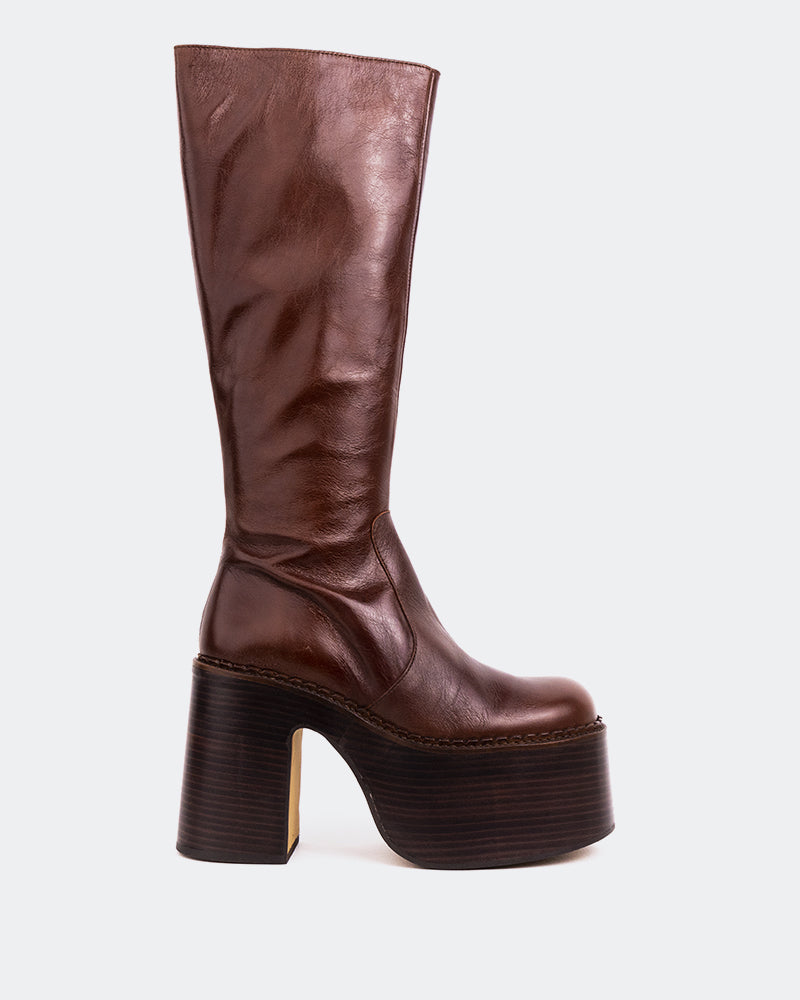 l'intervalle Bowie cuir marron Brun