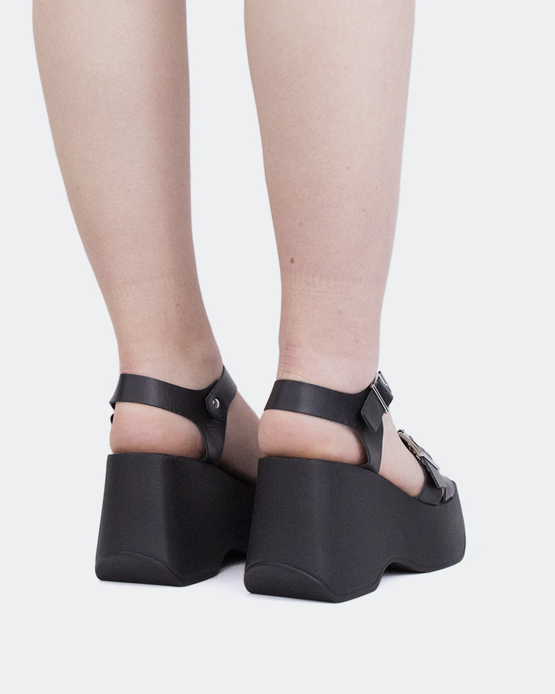 L'intervalle Brinkly Noir Cuir Noir