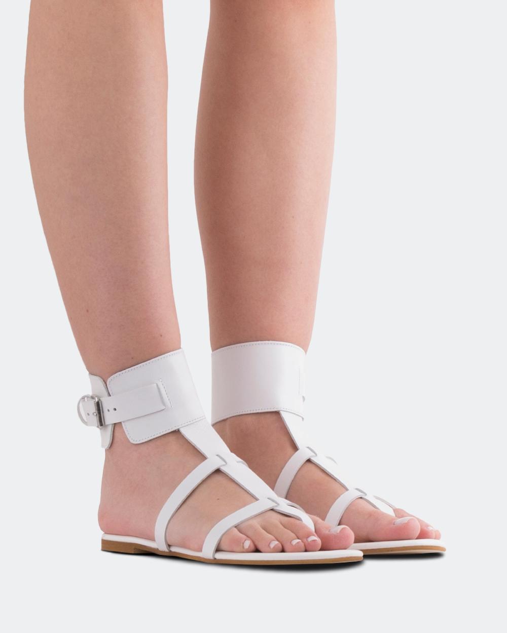 L'intervalle Bruni Blanc Cuir Blanc