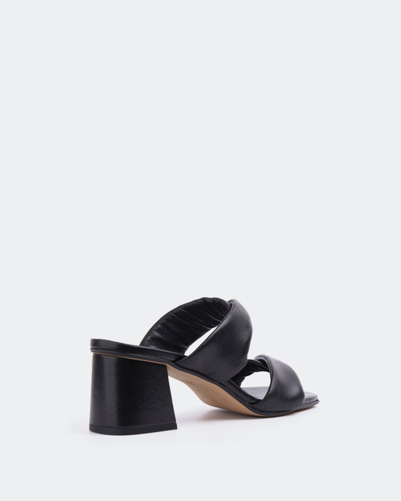 L'intervalle Busto Noir Cuir Noir