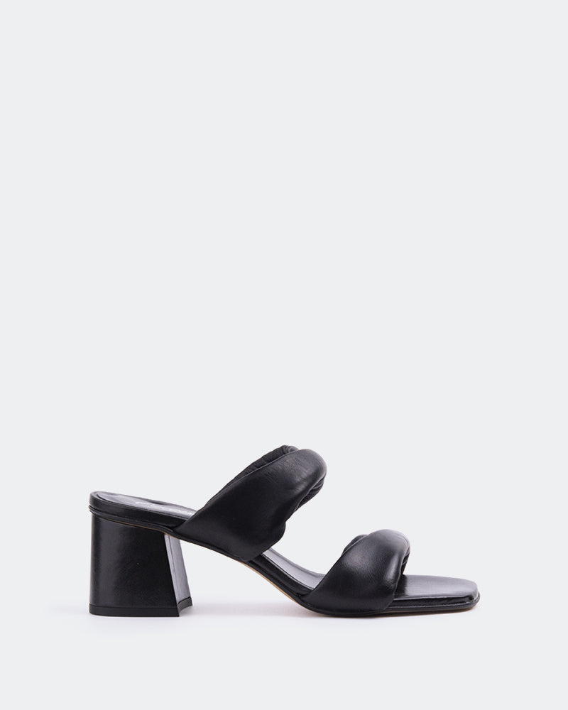 L'intervalle Busto Noir Cuir Noir