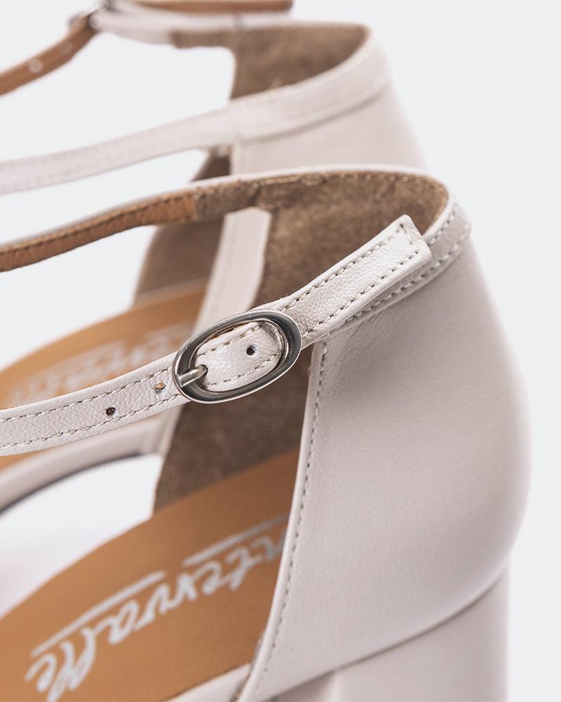 L'intervalle Catriona Blanc Cassé Cuir Blanc