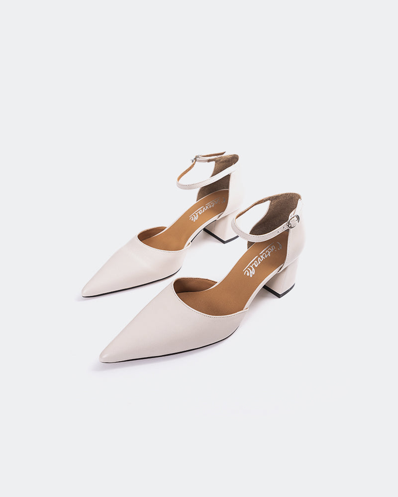 l'intervalle Catriona Blanc Cassé Cuir Blanc