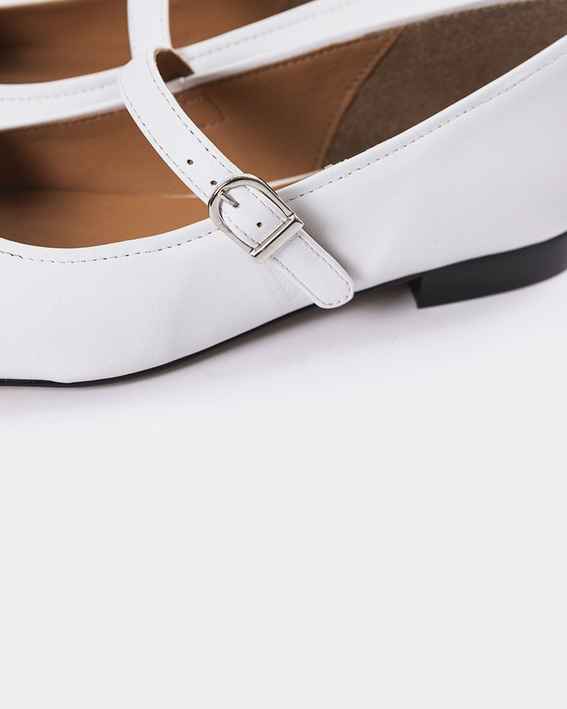 L'intervalle Causeway Cuir Blanc Blanc