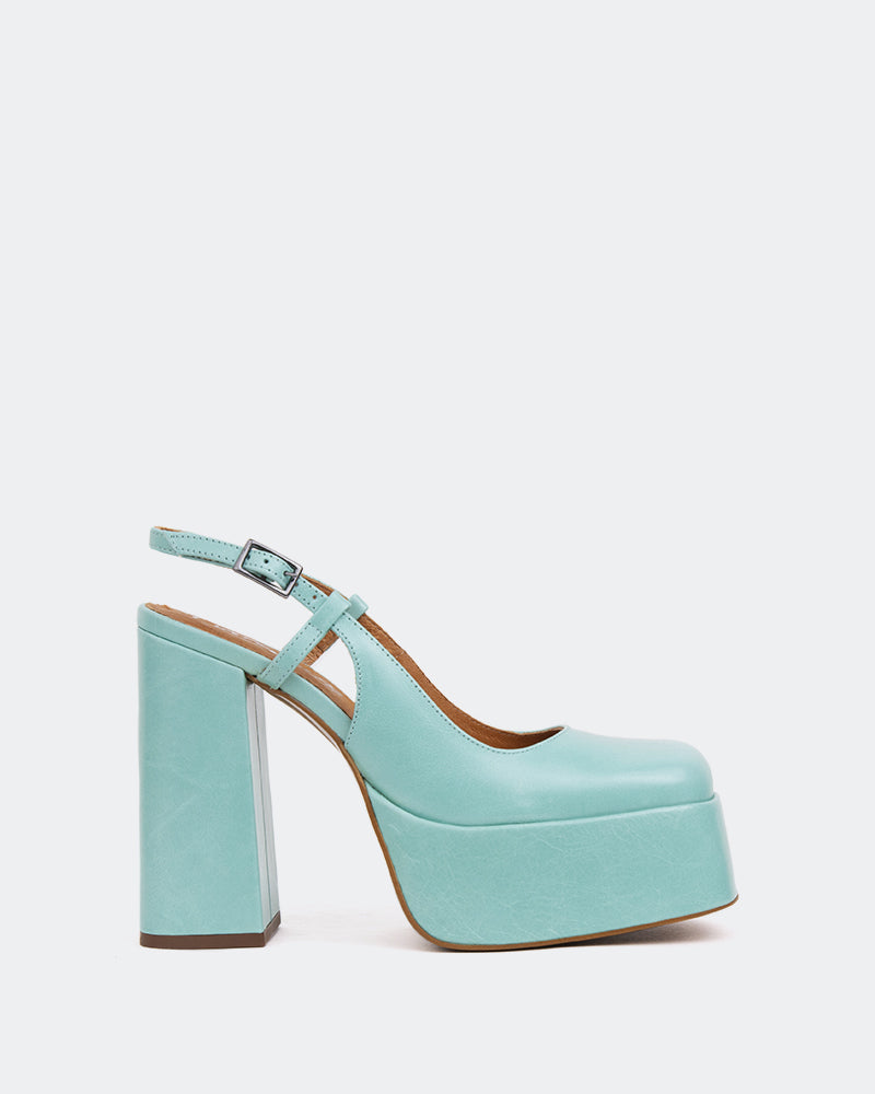 L'intervalle Cave Bleu Leather/Cuir Bleu Bleu