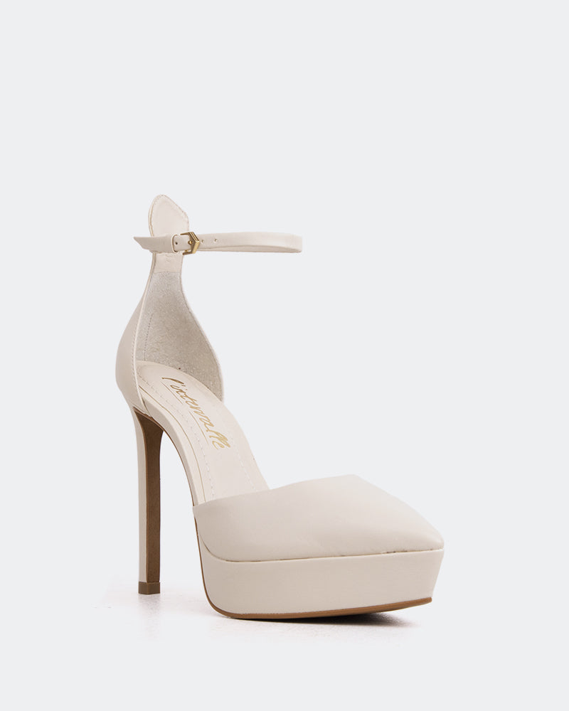 L'intervalle Charmed Blanc Cassé Cuir Blanc