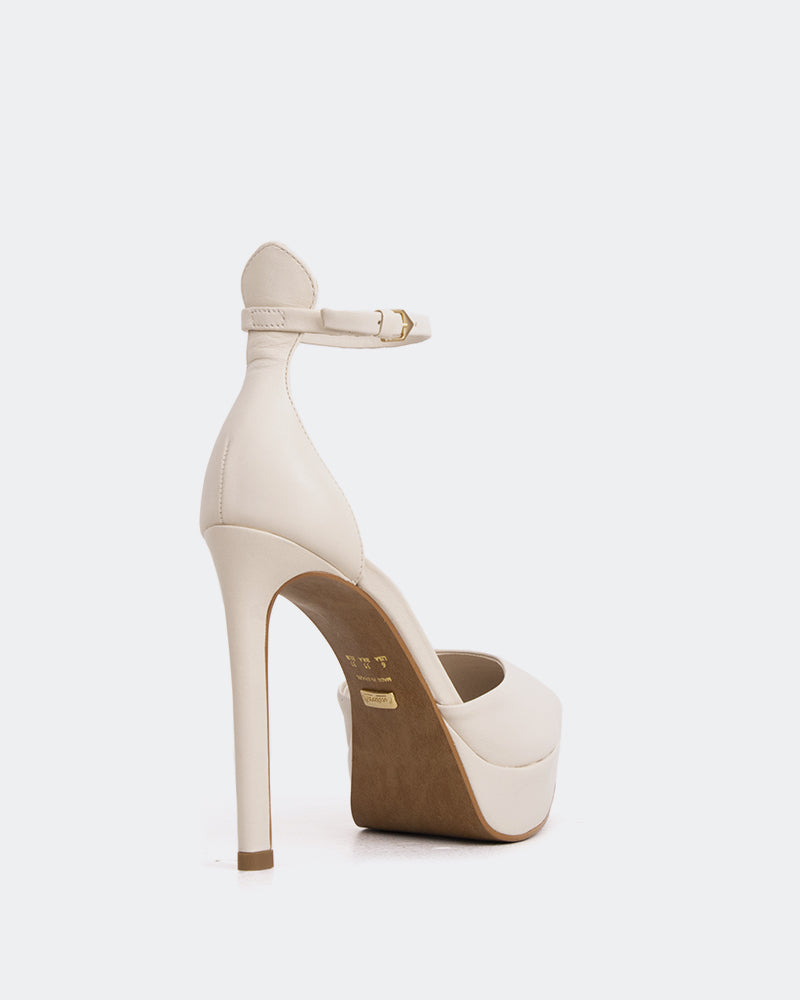 L'intervalle Charmed Blanc Cassé Cuir Blanc