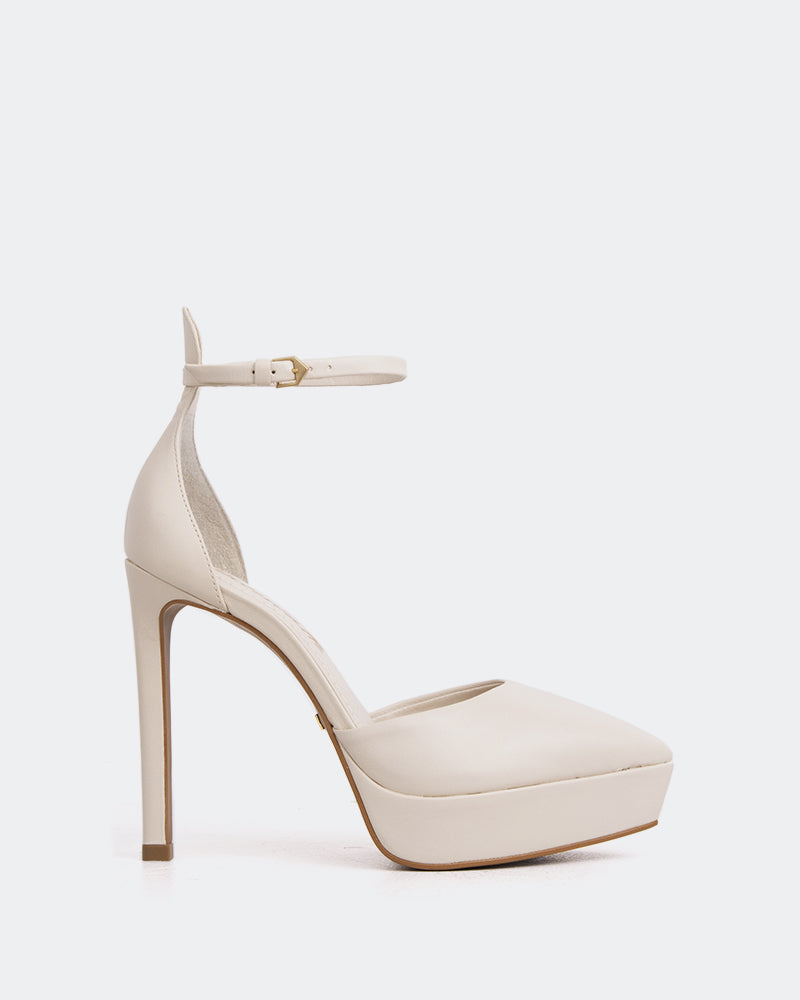 l'intervalle Charmed Blanc Cassé Cuir Blanc