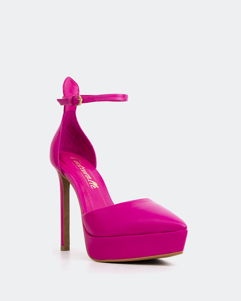 L'intervalle Charmed Cuir Fuchsia Rose