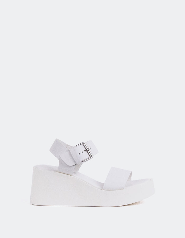 l'intervalle Cher Blanc Leather Blanc