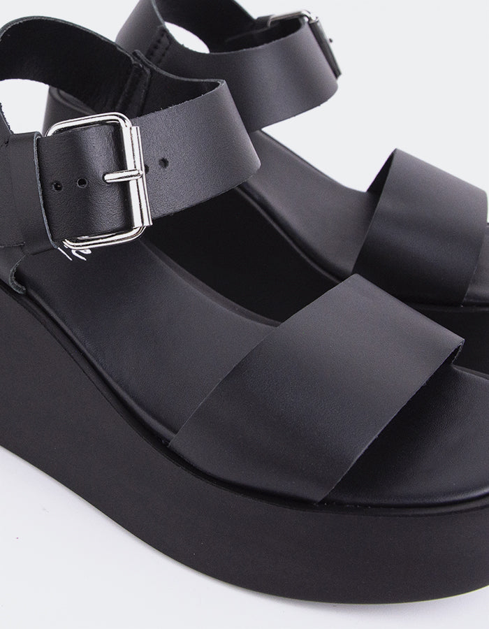 L'intervalle Cher Noir Leather Noir