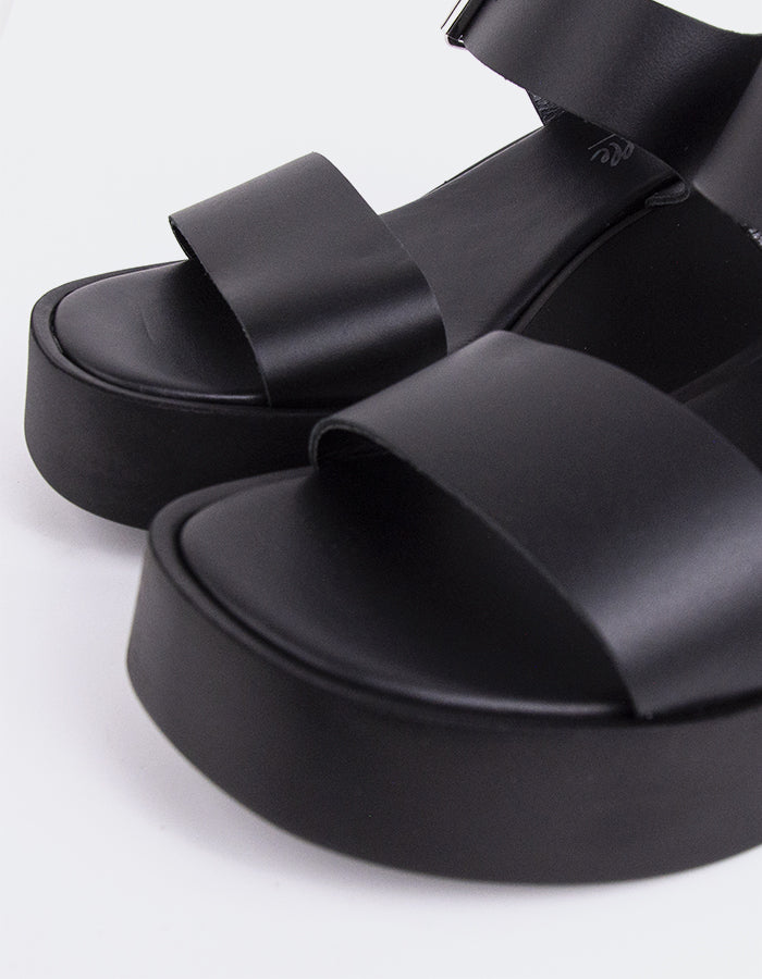 L'intervalle Cher Noir Leather Noir