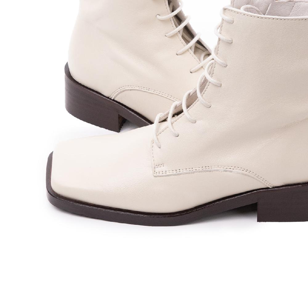 L'intervalle Chertsy Blanc Cassé Cuir Blanc