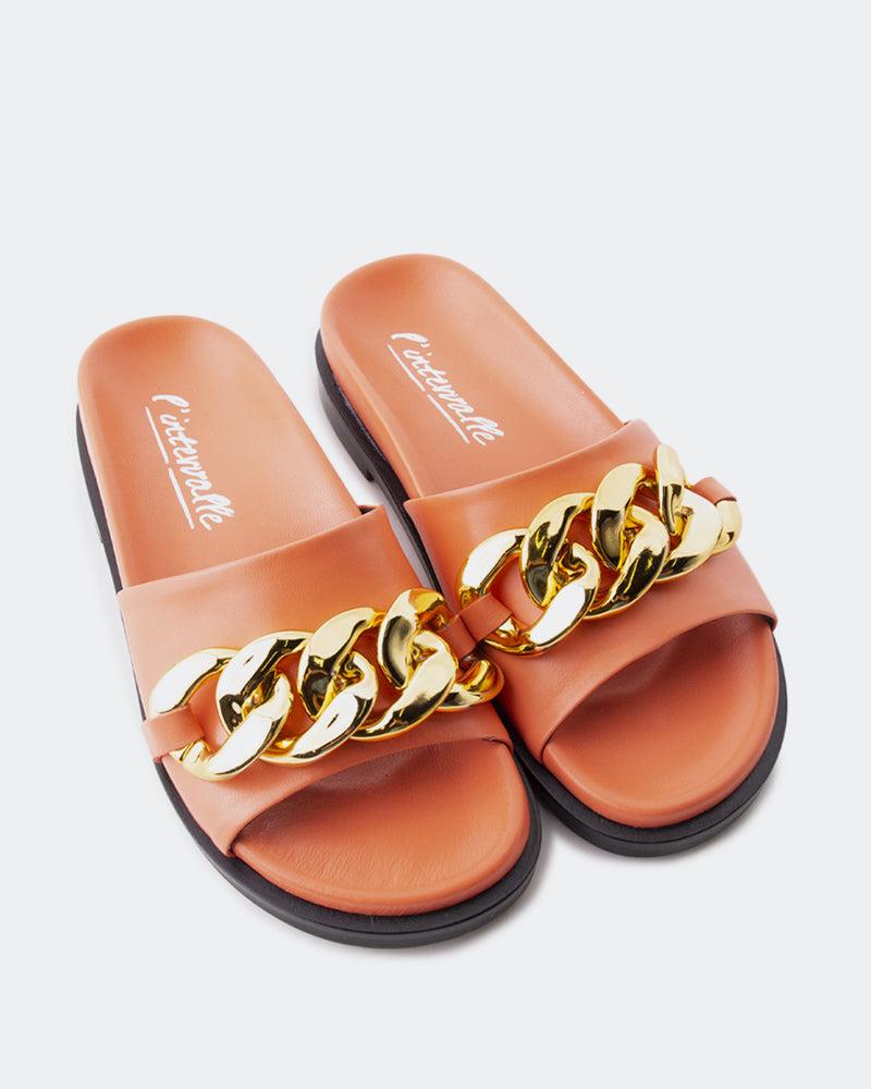 L'intervalle Cipriana Cuir Corail Orange