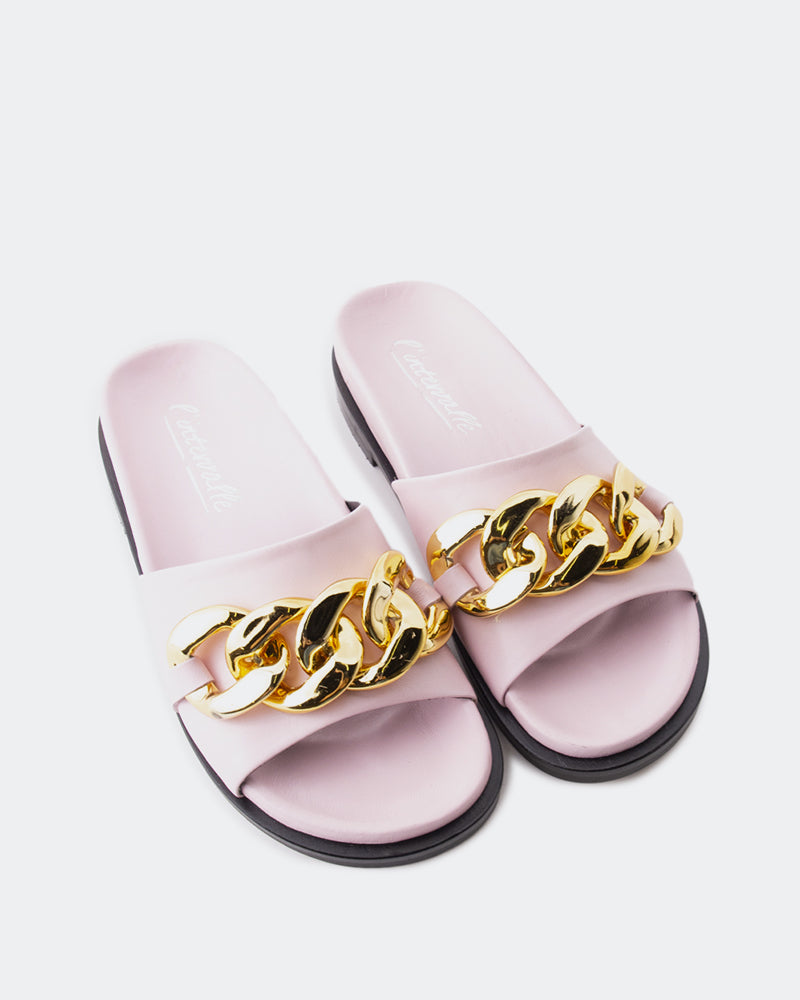 L'intervalle Cipriana Pâle Rose Cuir Rose