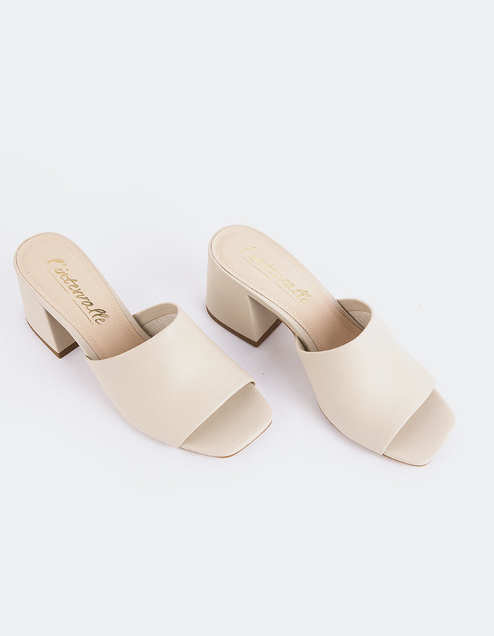 L'intervalle Clarabelle Blanc Cassé Cuir Blanc