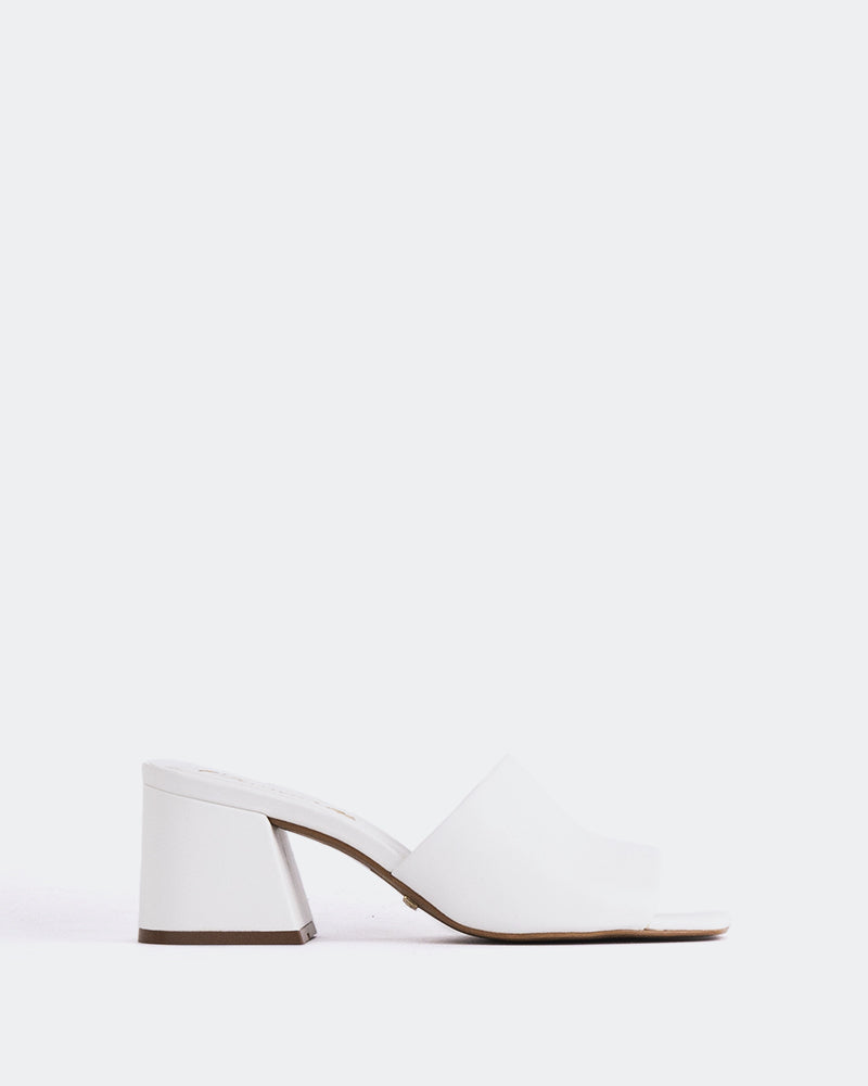 l'intervalle Clarabelle Blanc Cuir Blanc