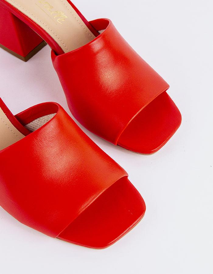 L'intervalle Clarabelle Rouge Cuir Rouge