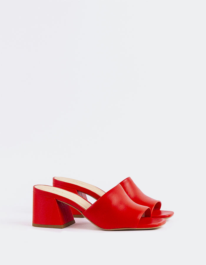 L'intervalle Clarabelle Rouge Cuir Rouge